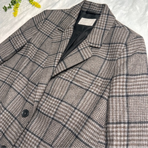 Everlane the Italian Wool Oversized Blazer Jacket in Glen Plaid Womens Size 00 - Picture 4 of 15